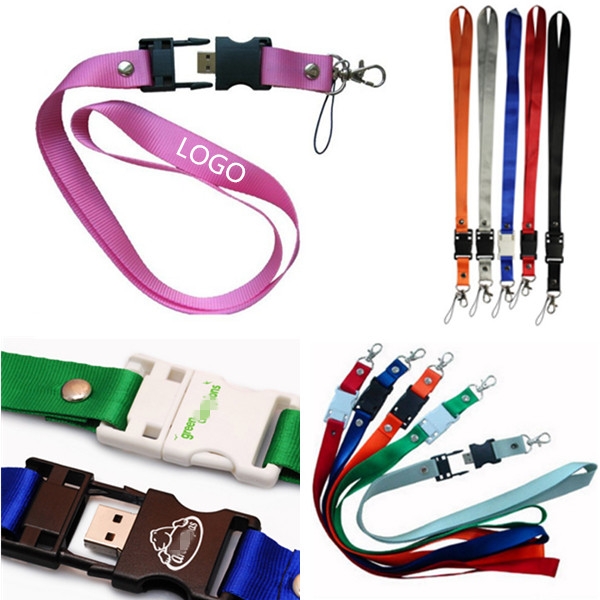 AIN1047 2-in-1 Lanyard USB Flash Drive