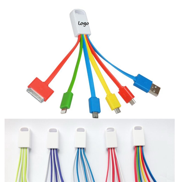 AIN1066 USB Cord, 6 in 1 Multi USB Cable Adapter