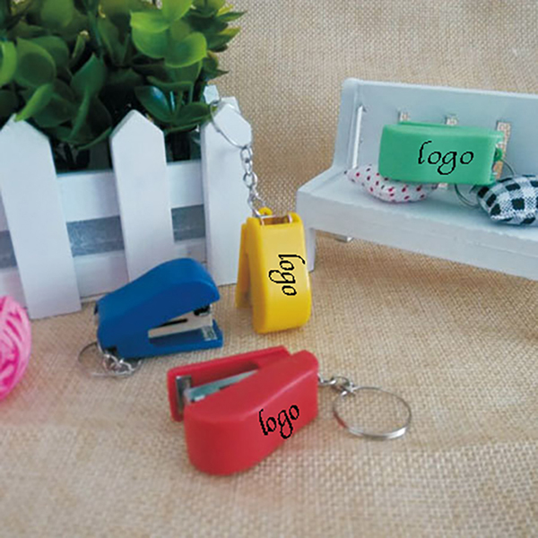 AIAZ077 Mini Handheld Press Staplers with Keychain