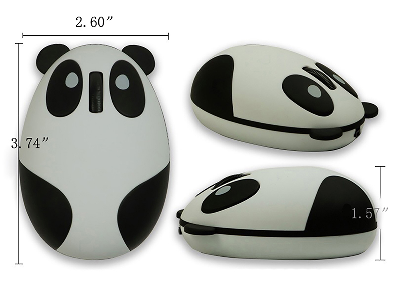 AIAZ113 Cute Panda Shape Wireless Mouse 2.4G USB