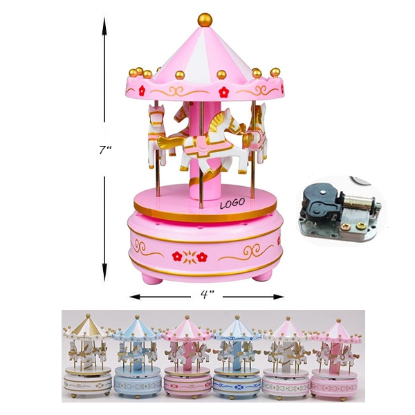 AIN1256 Wooden Carousel Musical Box