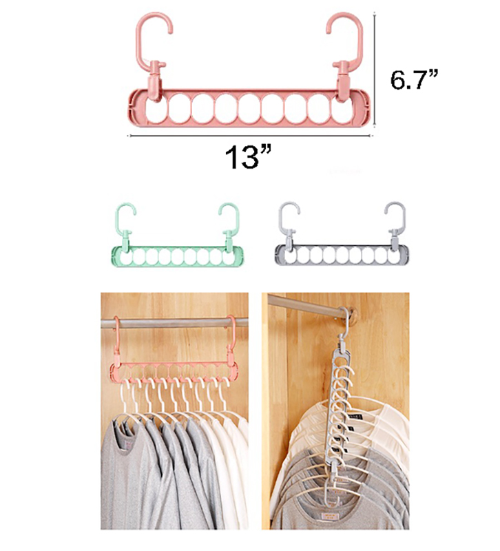 AIAZ263 Nine-hole Multi-function Folding Hanger