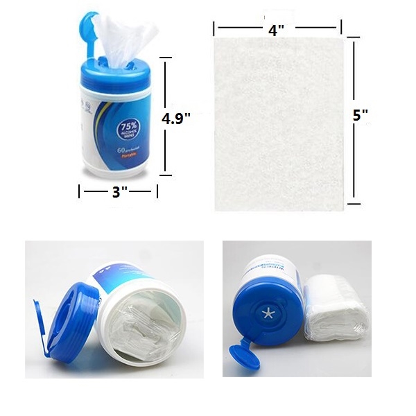 AIN1391 75% Alcohol Disinfectant Canister of Wipes
