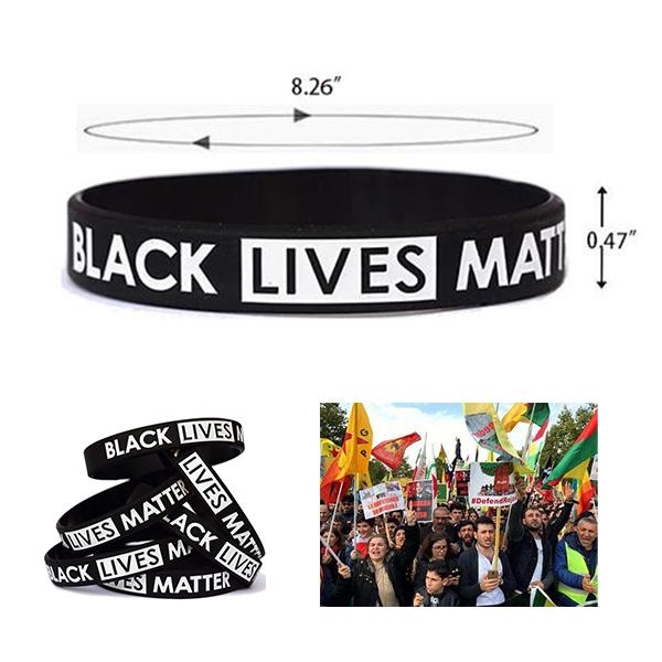 AIN1402 Black Lives Matter Silicone Bracelets