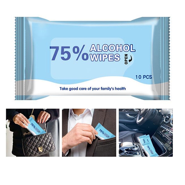 AIN1430 10pcs 75% Alcohol Disinfectant Wipes