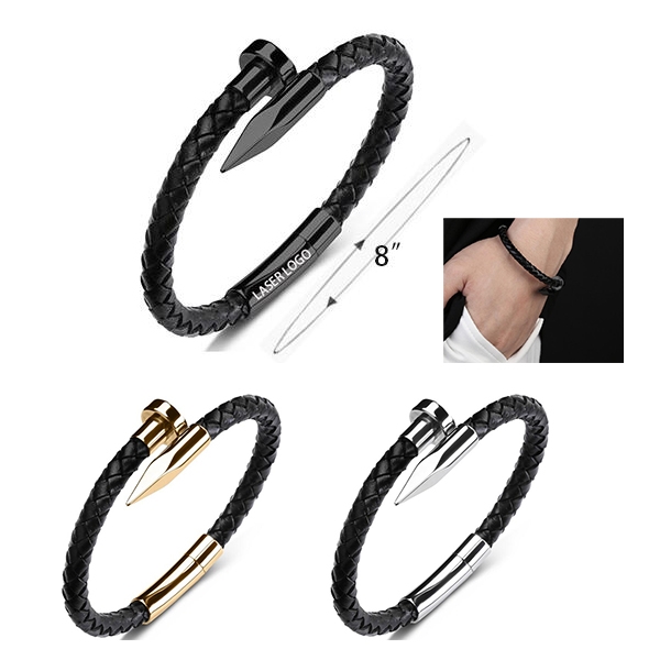 AIN1435 Stainless Steel Nail Bracelet