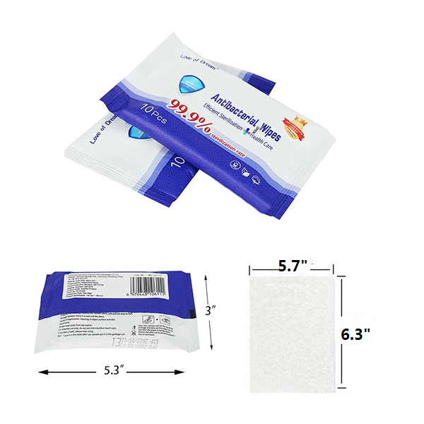 AIN1443 10pcs Benzalkonium Wipes