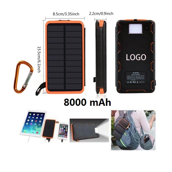 AIN1456 Folding Solar Charger With Carabiner