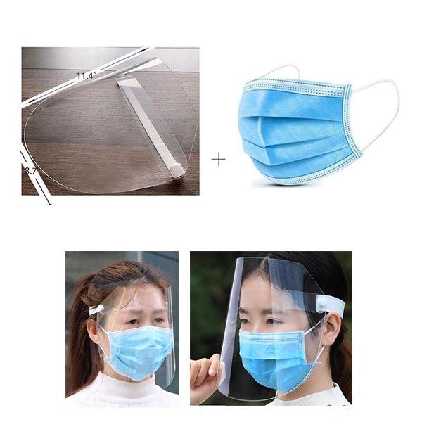 AIN1463 Safety Face Shield and Disposable Mask Set