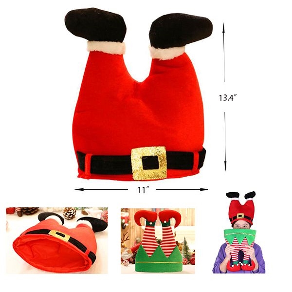 AIN1509 Funny Pant-shaped Christmas Santa Hat