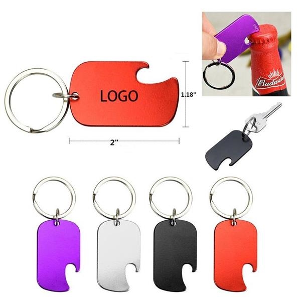 AIN1511 Dog Tag Bottle Opener Key Ring