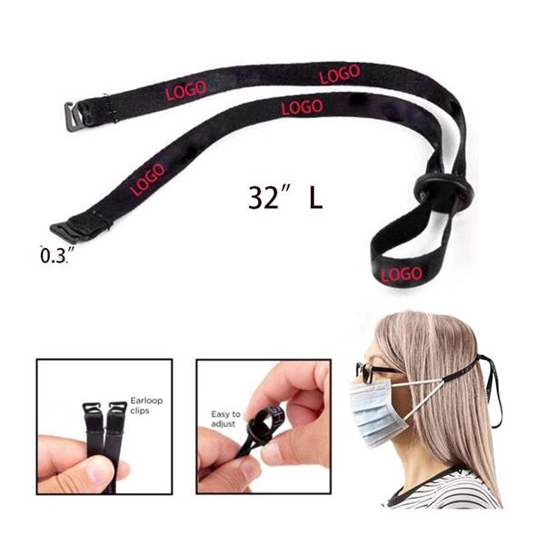 AIN1515 Adjustable Clip-On Ear Saver Behind The Head Face Mask Loop