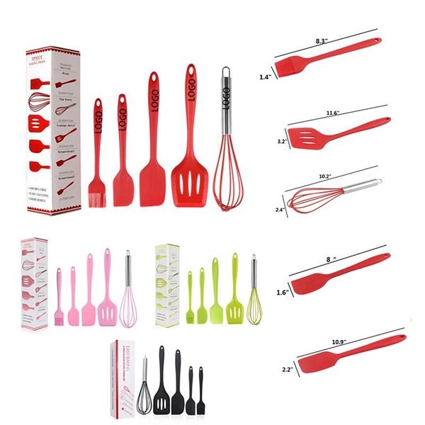 AIN1667 5 Pieces Silicone Kitchenware Set