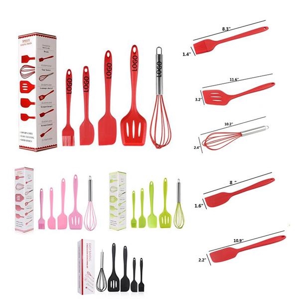 AIN1667 5 Pieces Silicone Kitchenware Set