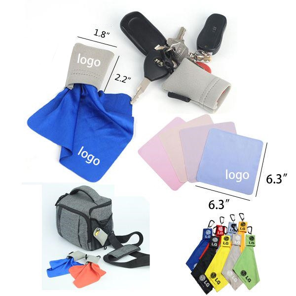 AIN1643 Screen Cleaning Cloth with Key Chain