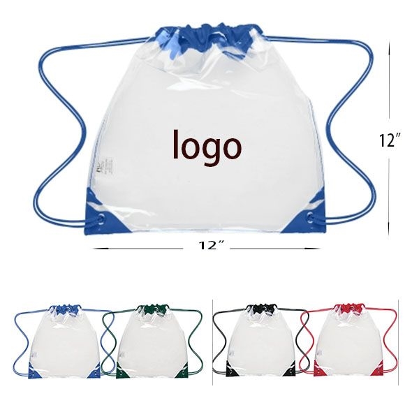 AIN1795 Touchdown Clear Drawstring Backpack