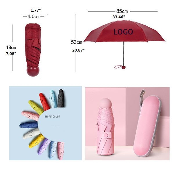 AIN1810 Mini Umbrella With Capsule Case