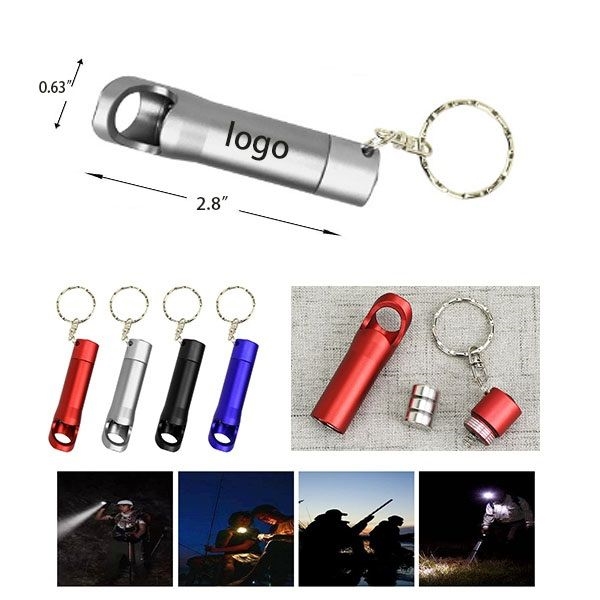 AIN1864 Aluminum LED Flashlight With Bottle Opener