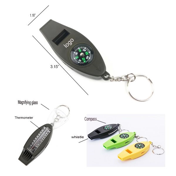 AIN2002 Multifunction 4 in1 Outdoor Survival Whistle