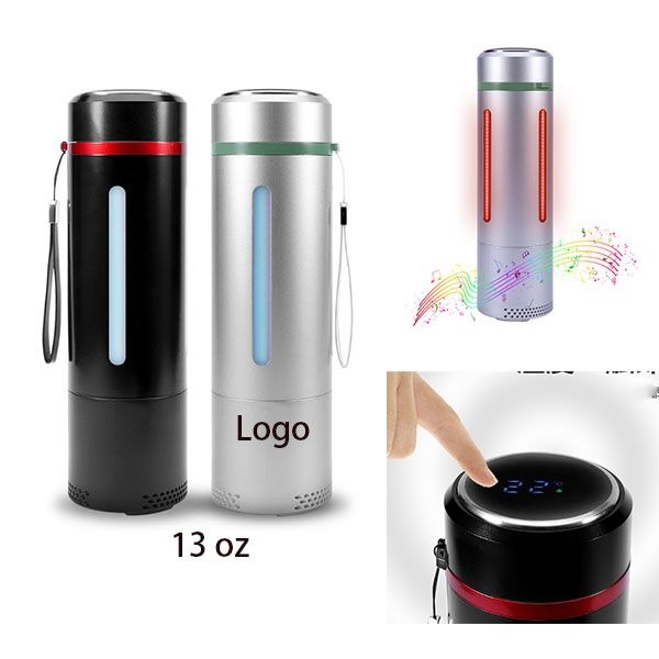 AIN2081 Bluetooth Speaker Music Lights Stainless Steel Water Bottle